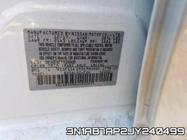 3N1AB7AP2JY240499 фото 2