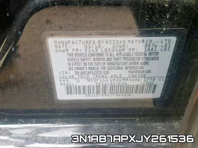3N1AB7APXJY261536 фото 2