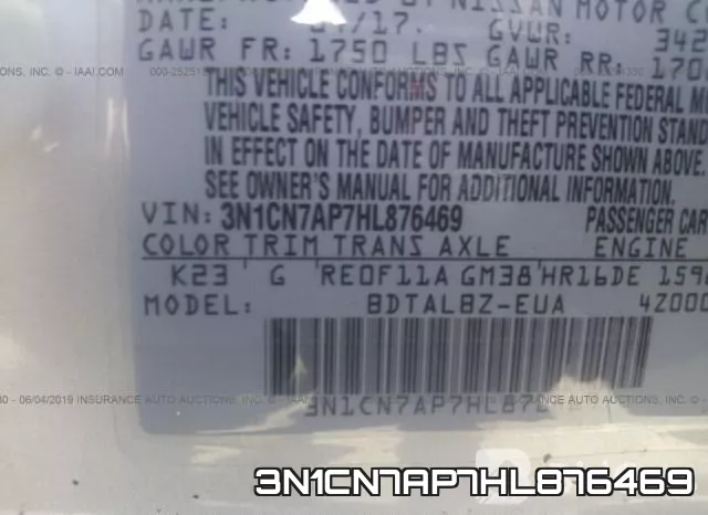 3N1CN7AP7HL876469 фото 10