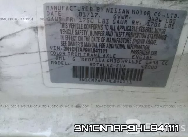 3N1CN7AP9HL841111 фото 10