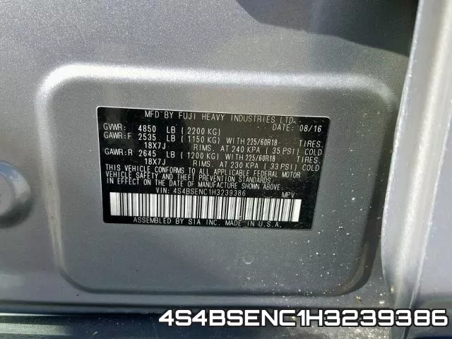 4S4BSENC1H3239386 фото 2