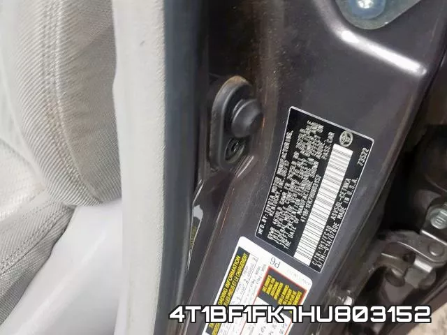 4T1BF1FK7HU803152 фото 2