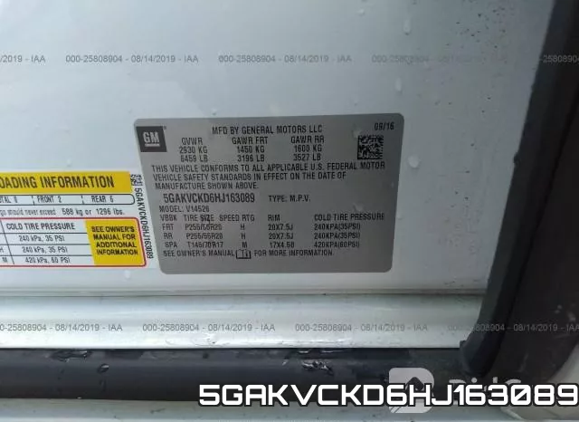 5GAKVCKD6HJ163089 фото 10