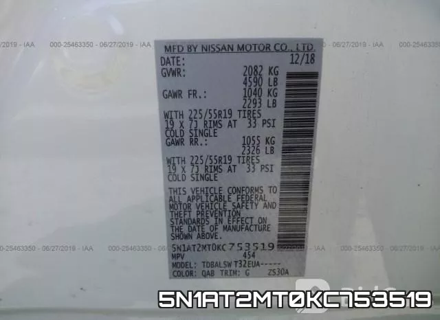 5N1AT2MT0KC753519 фото 10
