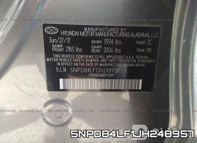 5NPD84LF1JH248957 фото 10