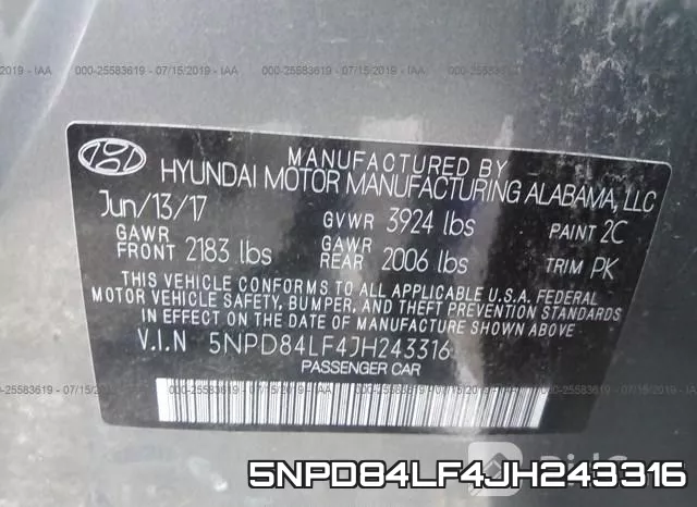 5NPD84LF4JH243316 фото 10