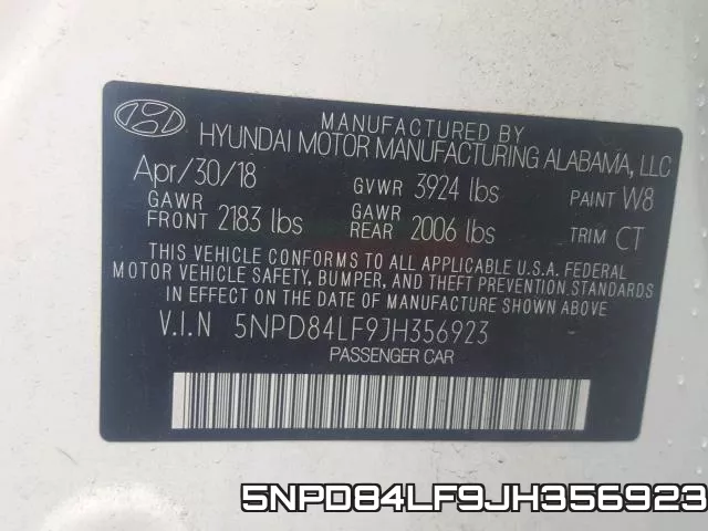 5NPD84LF9JH356923 фото 2