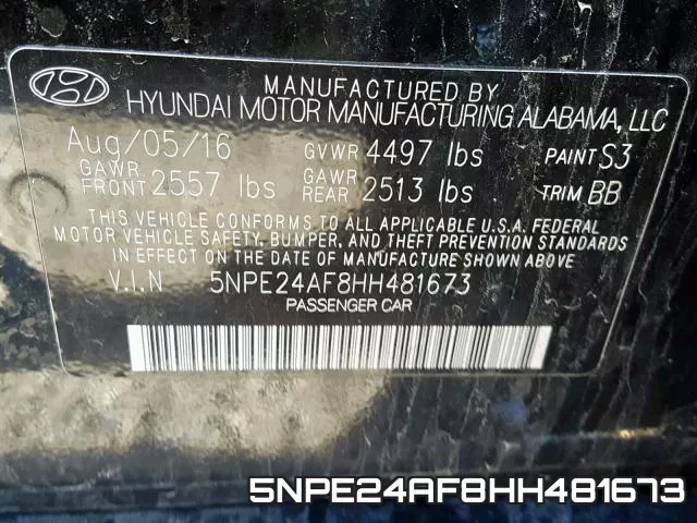 5NPE24AF8HH481673 фото 2