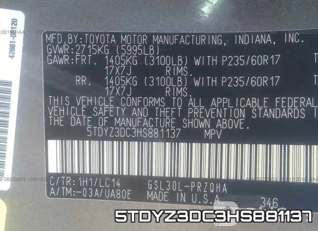 5TDYZ3DC3HS881137 фото 10