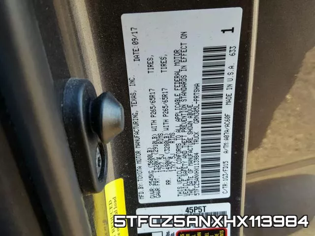 5TFCZ5ANXHX113984 фото 2