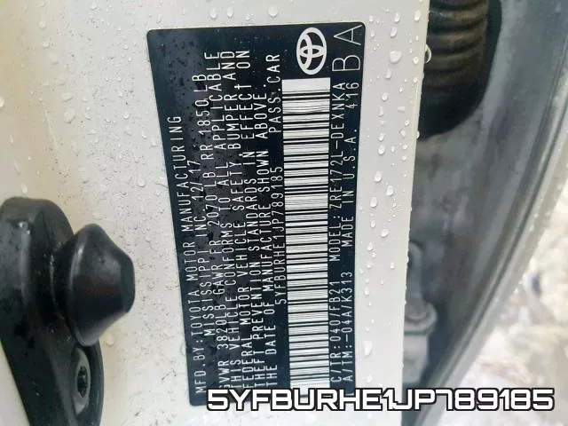 5YFBURHE1JP789185 фото 2