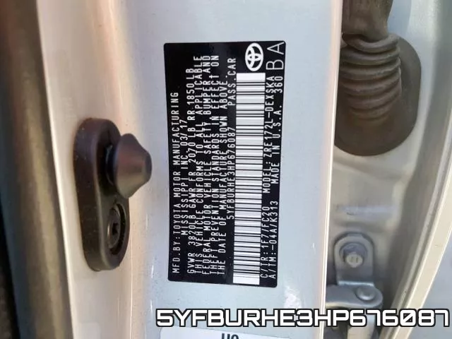 5YFBURHE3HP676087 фото 2