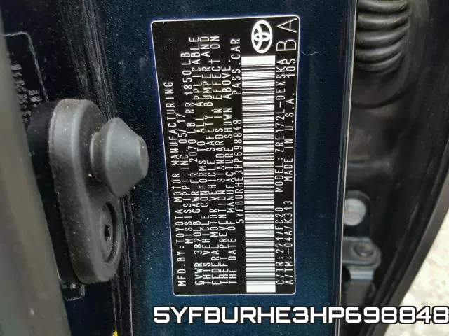 5YFBURHE3HP698848 фото 2