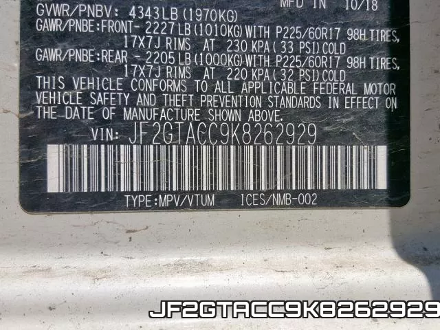 JF2GTACC9K8262929 фото 2