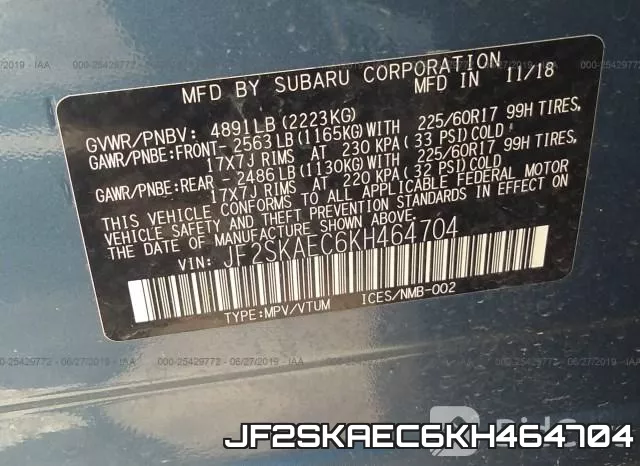 JF2SKAEC6KH464704 фото 10