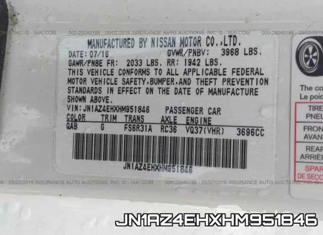 JN1AZ4EHXHM951846 фото 10