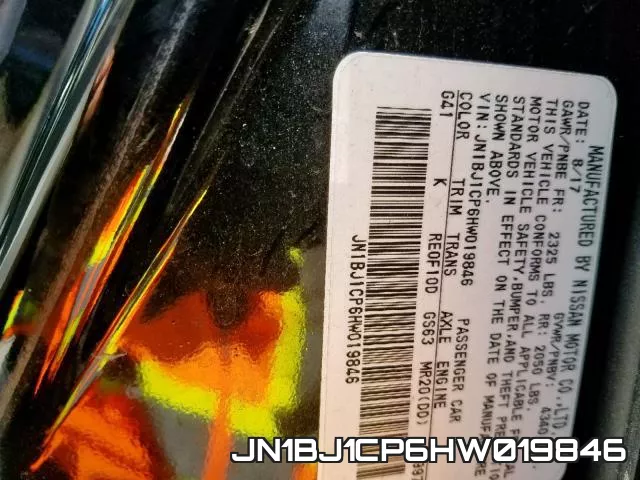 JN1BJ1CP6HW019846 фото 2