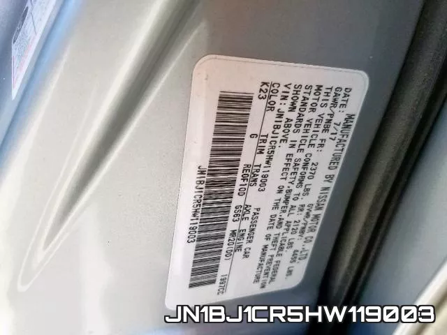 JN1BJ1CR5HW119003 фото 2