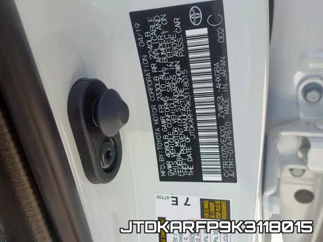 JTDKARFP9K3118015 фото 2