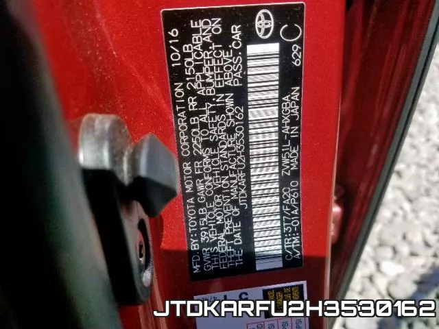 JTDKARFU2H3530162 фото 2
