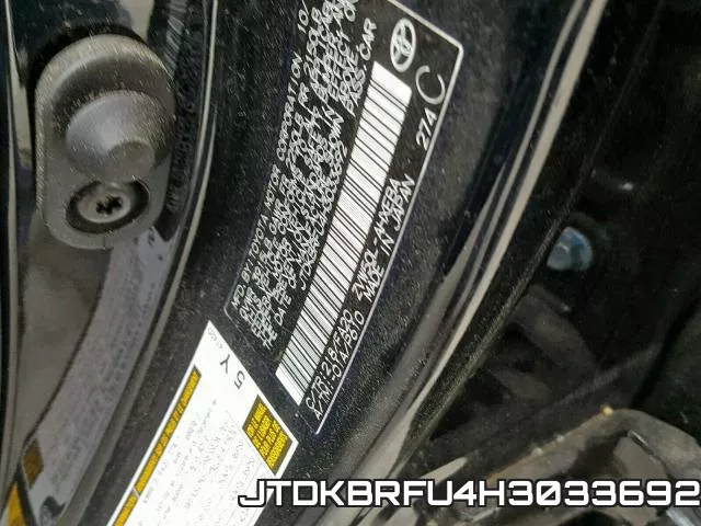 JTDKBRFU4H3033692 фото 2