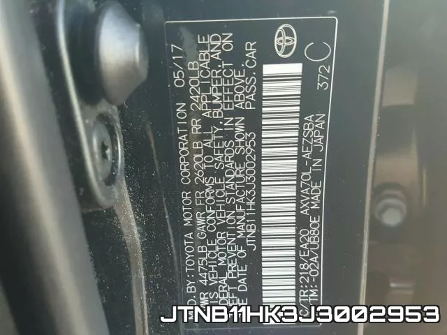 JTNB11HK3J3002953 фото 2