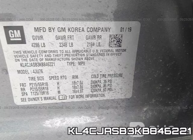 KL4CJASB3KB846221 фото 10