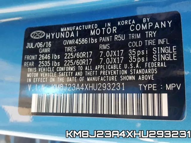 KM8J23A4XHU293231 фото 2