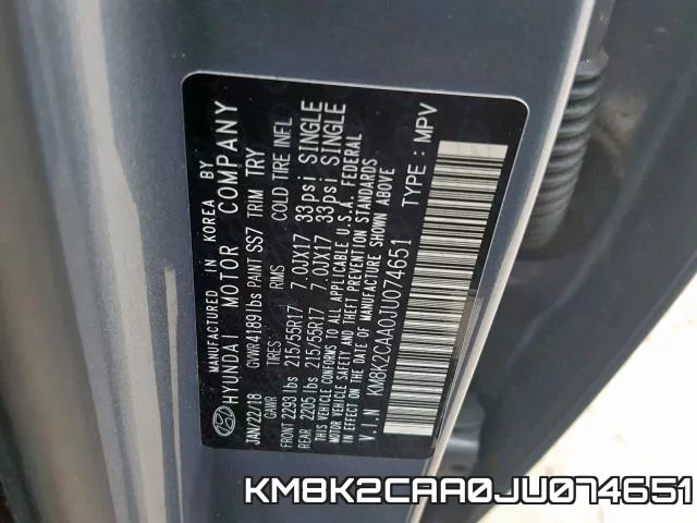 KM8K2CAA0JU074651 фото 2