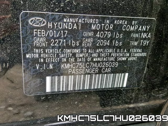 KMHC75LC7HU026039 фото 2