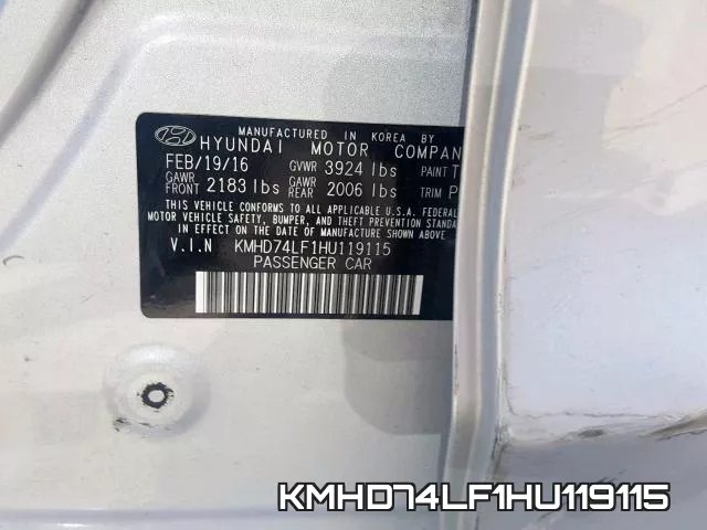 KMHD74LF1HU119115 фото 2
