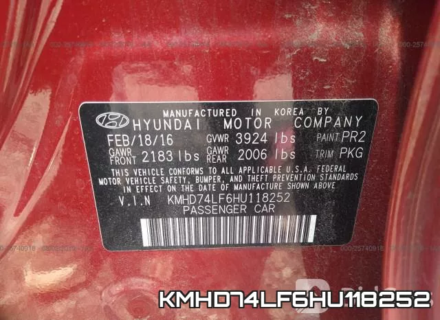 KMHD74LF6HU118252 фото 10