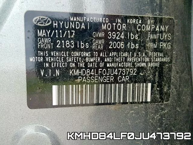 KMHD84LF0JU473792 фото 2