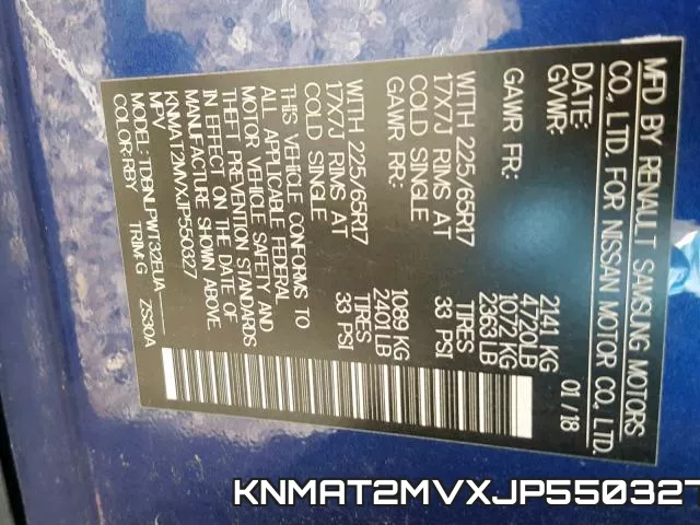 KNMAT2MVXJP550327 фото 2