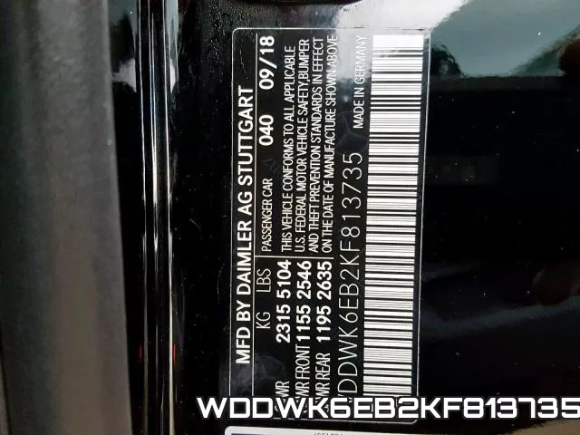 WDDWK6EB2KF813735 фото 2