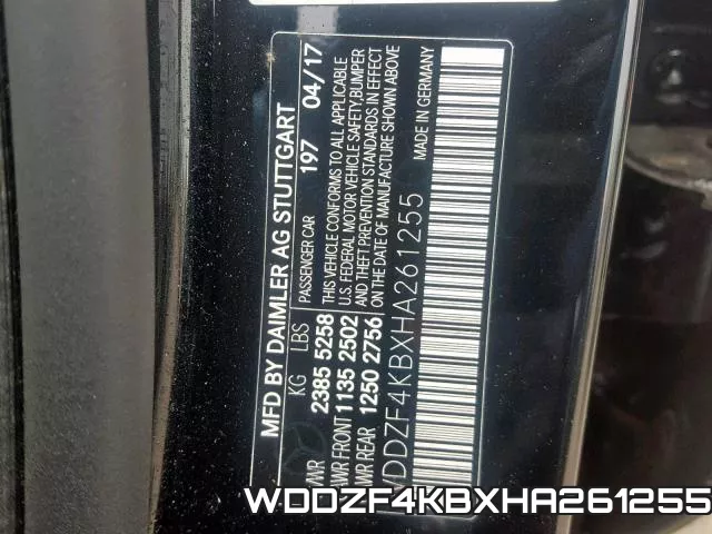 WDDZF4KBXHA261255 фото 2