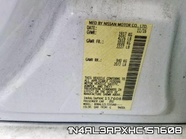 1N4AL3APXHC157608 фото 2