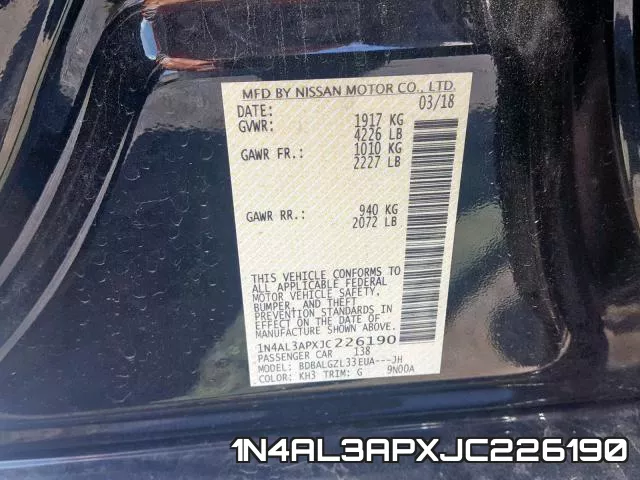 1N4AL3APXJC226190 фото 2