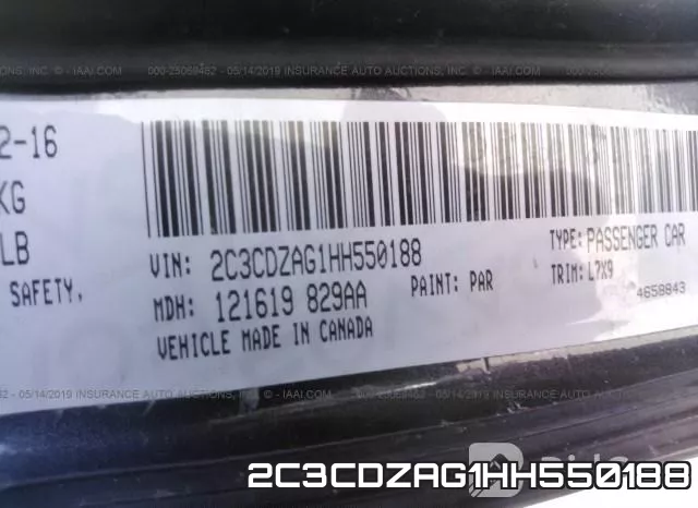 2C3CDZAG1HH550188 фото 10