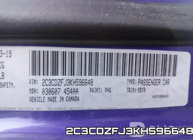 2C3CDZFJ3KH596648 фото 10