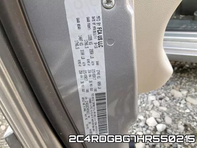 2C4RDGBG7HR550215 фото 2