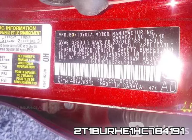 2T1BURHE1HC784191 фото 10