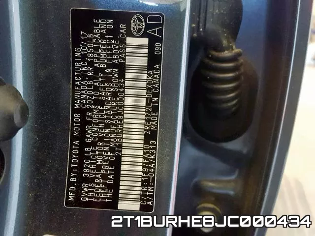 2T1BURHE8JC000434 фото 2