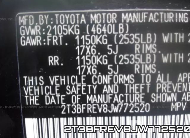 2T3BFREV8JW772520 фото 10