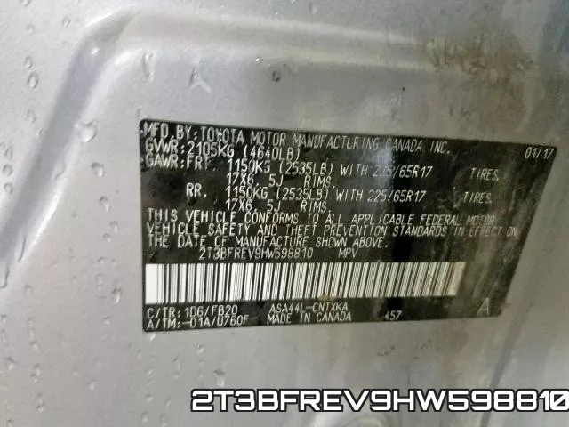 2T3BFREV9HW598810 фото 2