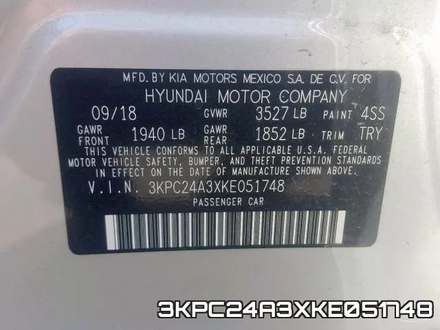 3KPC24A3XKE051748 фото 2