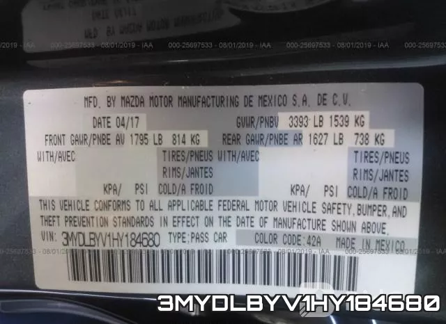 3MYDLBYV1HY184680 фото 10