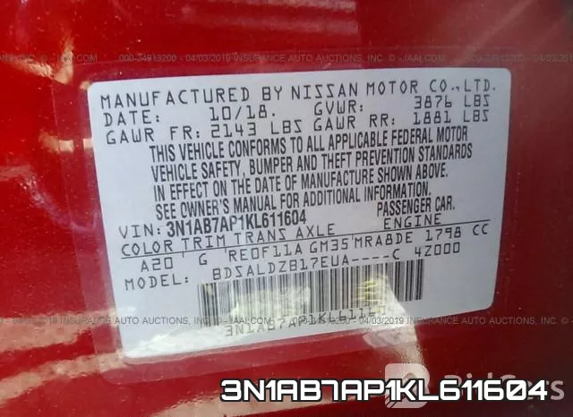 3N1AB7AP1KL611604 фото 10