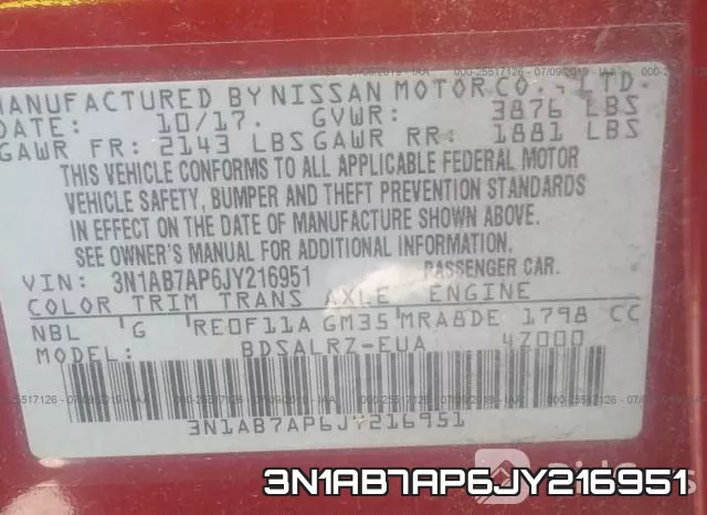 3N1AB7AP6JY216951 фото 10