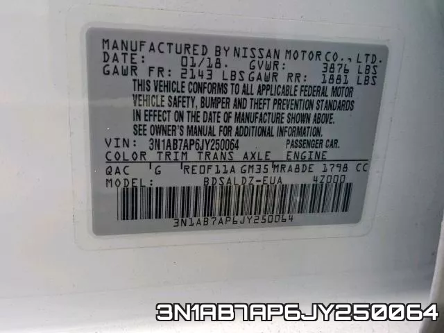 3N1AB7AP6JY250064 фото 2